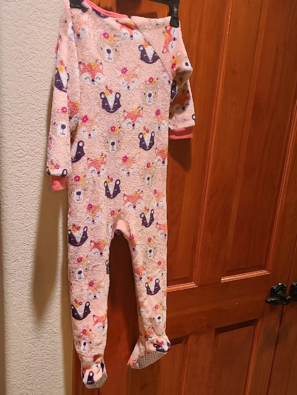 Place Pink Penguin Print Footed One-Piece Pajamas Size 4T